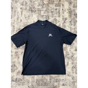 Nike Golf Dri-FIT Mock Neck Shirt Mens XL Navy Blue Monroe Invitational Logo